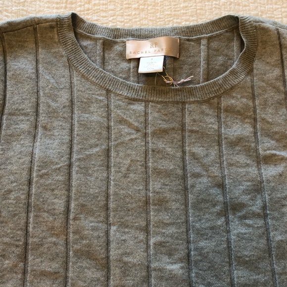 RACHEL PARCELL Easy Ribbed Sweater In Grey Heather - Picture 11 of 14